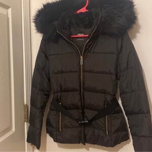 Zara black puffer jacket size medium